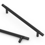 Asidrama 10 Pack 10 Inch(254mm) Matte Black Knurled Kitchen Cabinet Handles, Cabinet Pulls Kitchen Cabinet Hardware for Cupboard