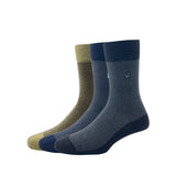 Allen Solly MenS Cotton Full Length Socks (Pack Of 3) Black, Beige, Navy