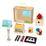 TOOKYLAND Montessori Toys for Babies 0-6 Months, 6 in 1 Learning Educational Set Newborn Toys Including Sensory Ball, Rain Stick