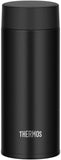 JOQ-350 BK Thermos Water Bottle, Vacuum Insulated Mobile Mug, 11.8 fl oz (350 ml), Black, Easy to Clean Every Corner, Dishwasher