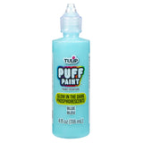 Tulip Puff Glow In The Dark Fabric Paint, Permanent Craft Paint for Clothes, DIY Projects, Notoxic, 4 fl oz, Glow Blue