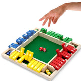Nicecho Shut The Box Dice Game,2-4 Player Family Wooden Board Table Math Games for Adults and Kids, 8 Dices Classics Tabletop Ve