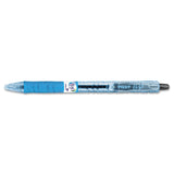 Pilot B2p Bottle2Pen Recycled Ballpoint Pen, Retractable, Medium 1 Mm, Black Ink, Translucent Blue Barrel, Dozen