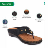 Ortho Joy Fancy Doctor Slippers | Comfortable Sandals For Women Stylish,Black,9,B09VSV3W9L