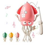 Magic Dancing Octopus Toy - Smart Obstacle-Dodging Robot with LED Light Show & Music, USB Rechargeable Tummy Time Squid Toy for