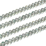 1000pcs Czech Faceted Rondelle Crystal Glass Loose Beads 4mm Small Tiny Spacer Bulk Light Green Shimmer for DIY Craft Jewelry Ma