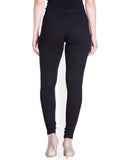Lyra Women Solid Premium Cotton Churidar Leggings | Mid-Waist | Fashionwear Pink, Maroon L