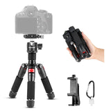 NEEWER Mini Desk Camera Tripod with Cell Phone Holder Compatible with iPhone for Video Recording Filming, 20/50cm Small Portable