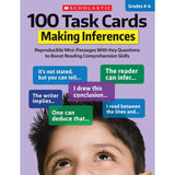 100 Task Cards: Making Inferences Activity Book, Pack of 2