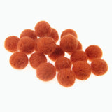 Zasy Needle Felt Balls Pure Wool Beads Dry Felted Balls 15mm Handmade DIY Crafts 20pcs (Orange)