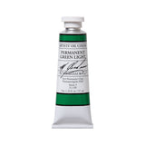 M. Graham Artist Oil Paint Permanent Green Light 1.25oz/37ml Tube