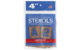 PRO ART Stencil, 4inch Set, Letters and Numbers