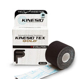 Kinesio Taping Elastic Therapeutic Athletic Tape Tex Gold FP Black 2 in. x 16.4 ft
