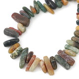 BEADIA Natural Indian Agate Irregular Teardrop Stone Beads 0.4-1.2 Loose Semi Gemstone Beads for Jewelry Making 15 Inch/Strand