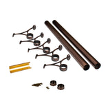 OUTWATER 16' Bar Foot Rail Kit - Complete Undercounter Mount Hardware and Tubing, Antique Copper Finish