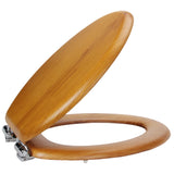 Design House 544270 Dalton Toilet Seat Elongated Soft Close Oval Standard Wood Toilet Seat for Bathroom, Honey Oak