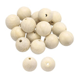 HARFINGTON 100pcs Natural Wooden Beads 10mm Aromatic Wood Round Polished Loose Bead Smooth Spacer Balls Beading for Jewelry Maki