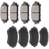 AUTOMUTO 8PCS Front & Rear Ceramic Disc Brake Pads Set D929 D1004 For Saab 9-2X 2005-2006,For Subaru Impreza 2003-2007