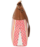 Adisa Women Girls Stripes Cross Body Sling Bag (Brown Round),Brown Round,,B0BLW95GXR