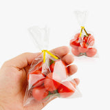 COOLAKE Clear Treat Bags Small Cellophane Bag 200 PCS 4x6 Inch Clear Candy Cookie Bags with 200PCS Twist Ties for Wrapping,Packa