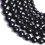 60PCS 6MM Natural Black Agate Stone Beads Round Loose Beads for welry Making DIY Bracelet Necklace Accessory 15 Inches
