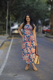 Gosriki Women'S Rayon Viscose Straight Printed Kurta With Pant (Vcm Cerosin-Gs_Xl_Dark Blue_X-Large),Dark Blue,,B0DWFM7Z4N