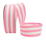 Ribbon Bazaar Grosgrain Mono Stripes 5/8 inch Pink by The Yard 100% Polyester Ribbon
