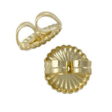 JewelrySupply Extra Heavy Weight Earring Backs 14 Karat Solid Yellow Gold (1 Pair of Earring Backs)