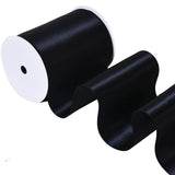Ribest Black Double Faced Satin Ribbon, 4 Inch 5 Yard Ribbon for Crafts Gift Wrapping Bows Wedding Party Decoration Bouquet