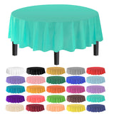 allgala Table Cover Water Proof Disposable Tablecloth-6PK Round 84-Fresh Mint- for Party Birthday Wedding Picnic Fiesta Home Par