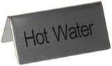 Winco Stainless Steel Tent Sign, Hot Water Medium