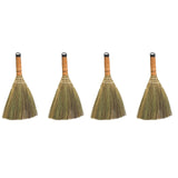 Veemoon 4 Pcs 12 Inch Whisk Broom, Handheld Cleaning Broom Straw Corn Whisk Brush Small with Handle Dust Brush Rustic for Dirt a