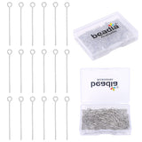 BEADIA Platinum Plated Open Eye Pins Non Tarnish 25mm 200pcs for Jewelry Making Findings