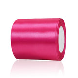 Hot Pink Ribbon 4 Inch Wide - 25 Yards Pink Satin Ribbon for Ribbon Cutting Ceremony Grand Opening, Wedding Chair Sash, Gift Wra