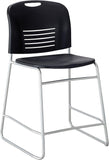 Safco Products Counter-Height Sled Base Chair, Black