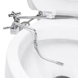 Brondell SMB15 Side Mounted Manual Bidet Attachment for Toilet Seats with Adjustable Sprayer and Water Pressure, Thin Profile,