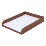 VCube Designs Premium Vegan Leather Rectangular Paper Tray | A4 Size Office Document Holder For Home, Study, Room, Workplace &