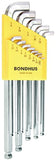 Bondhus 16737 13 PC Stubby Ball End Tip Hex Key LWrench Set w/BriteGuard