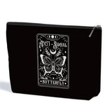 Butterfly Tarot Cards Goth Gifts Funny Makeup Bag, Goth Accessories Spooky Gifts Gothic Cosmetic Bag, Halloween Party Favors But