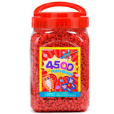 Praisebank Pony Beads, 4500pcs 6x9mm, Wholesale Beads, Bracelets Jewelry Making, Arts & Crafts(Red)