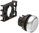 Eaton M22DLW Pushbutton, Illuminated, 22mm Diameter, White Color, Silver Bezel Color, OffOn Style