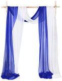 Cytdkve 2 Panels 24Ft Extra Long Wedding Arch Draping Fabric, Sheer Arch Drapes for Wedding Party Backdrop (Slightly Shimmery, R