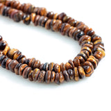 100pcs Natural Gem Stone Beads for Jewelry Making, 0.5 inch, Irregular Round, Loose Crystal Drilled Beads (Tige's Eye)