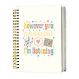 WPQTHIP Boho Speech Therapist Spiral Notebook 5.5 x 8.3 Inch