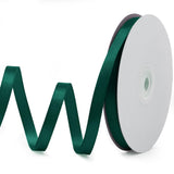 Luomorgo 3/8 Inch Satin Ribbon, 50 Yards Dark Green Satin Ribbon, Fabric Ribbon for Gift Wrapping, Flower Bouquet, DIY Craft, Se