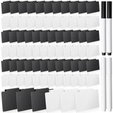 Chinco 80 Pcs Basket Label Clips Set Include 76 Removable Kitchen Clip Label Holder PVC Storage Bin with 4 Chalk Markers for Bas