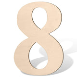 17 inch Large Wooden Numbers for Party Decor, Big Wood Number 8 for Wall Decor, Unfinished Blank Giant Wooden House Numbers, Woo