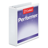 Cardinal 17500 Performer ClearVue SlantD Ring Binder, 2Inch Cap, 11 x 8 1/2, White