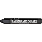 Markal 200 Lumber Crayon Economical Wax Based Marker, 1/2 Hex, 4-5/8 Length, Black (Pack of 12)