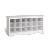 PREPAC Shoe Storage Cubbie Bench, 24 x 48 x 16, White